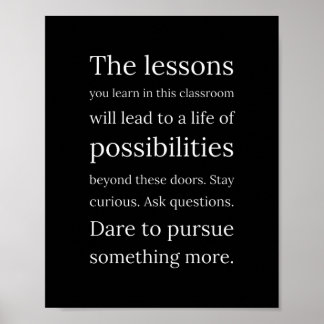 Affiche Cadeaux d'oeuvres pour enseignant et devis de clas