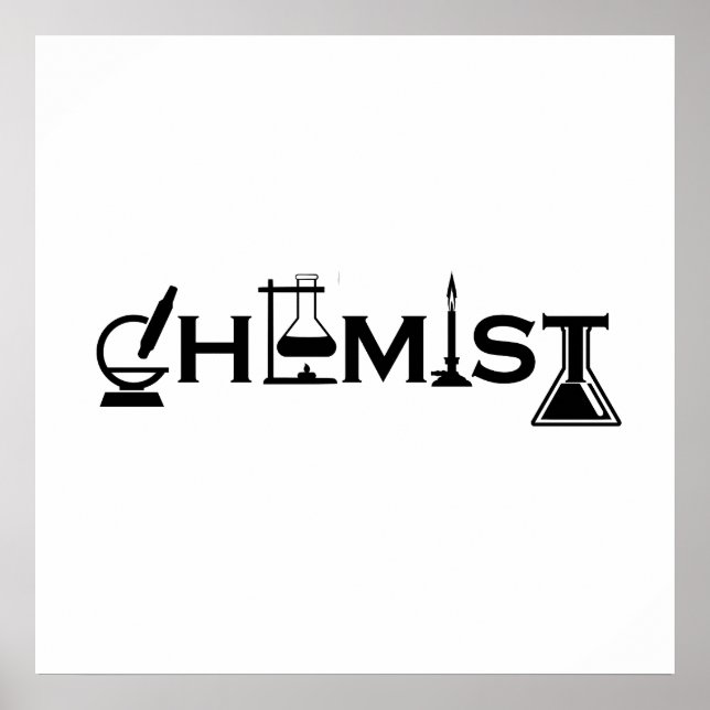 Affiche Cadeaux drôles de chimie pour chimiste (Devant)
