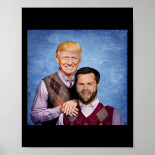 Affiche Cadeaux drôles de frères Trump Vance 2024 Trump et
