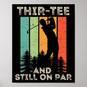 Affiche Cadeaux drôles de golfeur rétro vintage - 30e anni