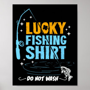Affiche Cadeaux drôles de pêche chanceuse pour hommes garç