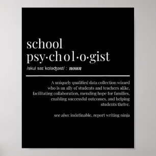 Affiche Cadeaux drôles de psychologue scolaire pour psycho
