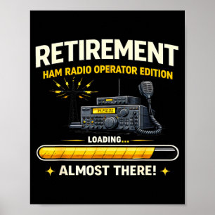 Affiche Cadeaux drôles de radio amateur pour les opérateur