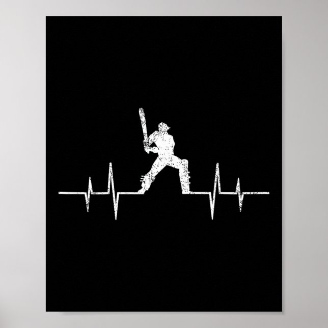 Affiche Cadeaux drôles d'ecg pour amateurs de cricket jeu  (Devant)