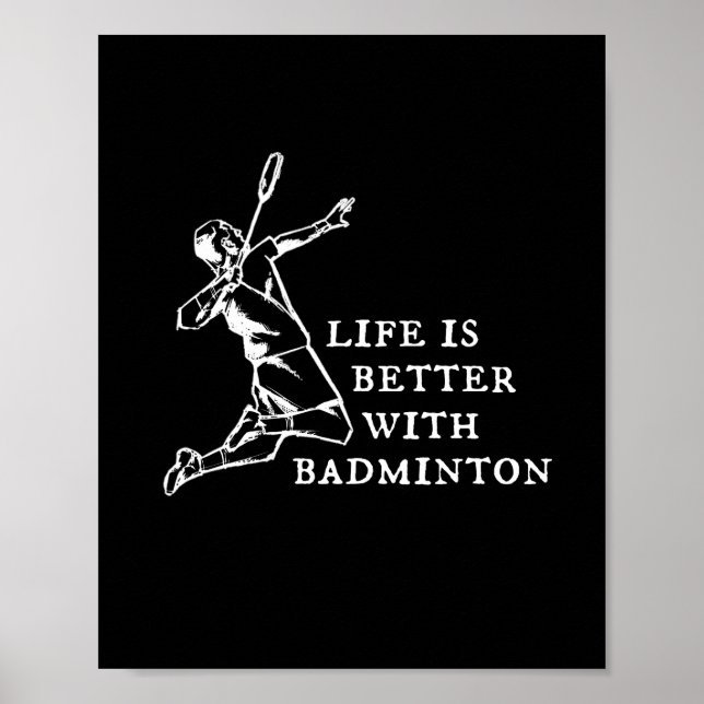 Affiche Cadeaux du joueur de badminton (Devant)