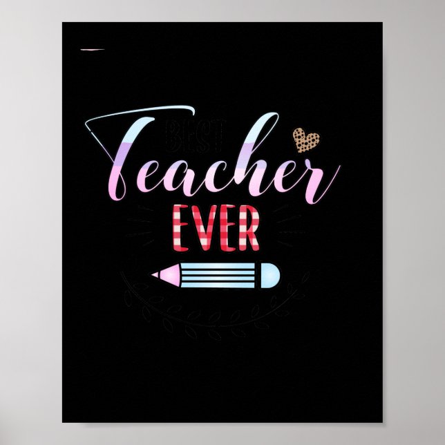 Affiche Cadeaux Enseignant | Meilleur Enseignant Ever (Devant)