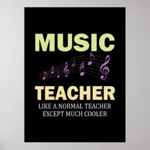 Affiche Cadeaux Enseignant Prof de Musique Tellement Coo