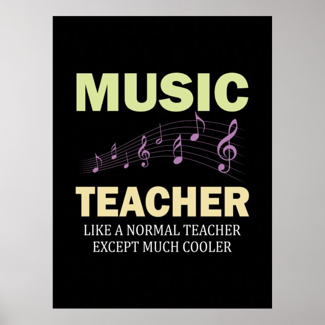 Affiche Cadeaux Enseignant | Prof de Musique Tellement Coo (Devant)