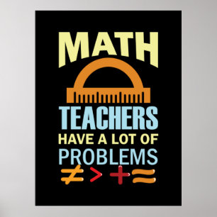 Affiche Cadeaux Enseignants en mathématiques Les enseignan
