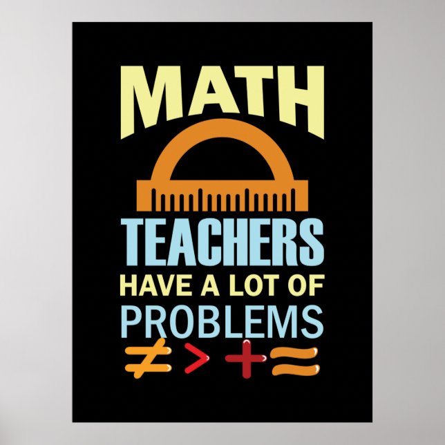 Affiche Cadeaux Enseignants en mathématiques Les enseignan (Devant)