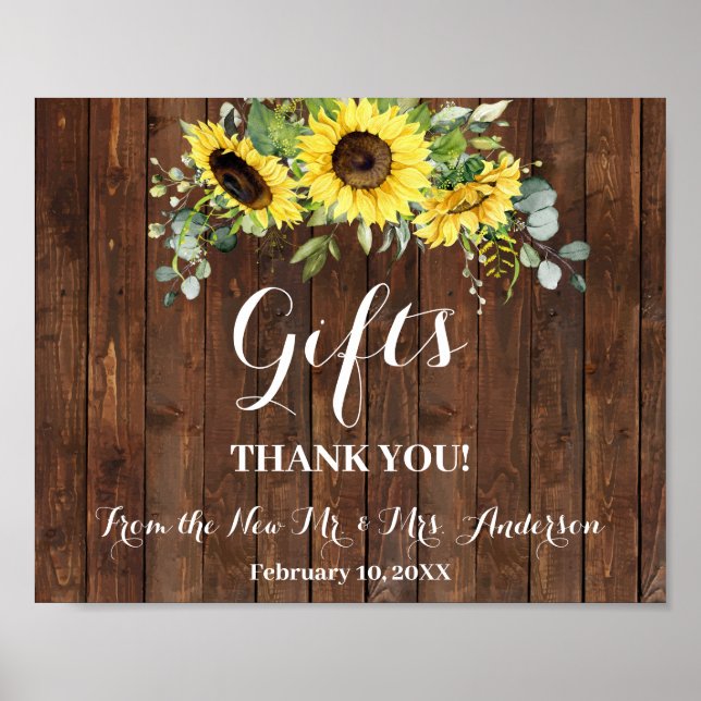 Affiche Cadeaux Enterrement de Vie de Jeune Fille Mariage  (Devant)