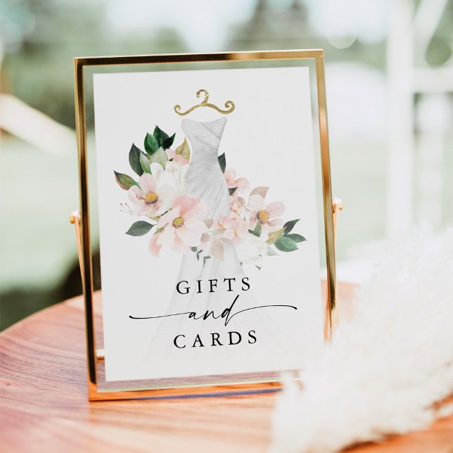 Affiche Cadeaux et Cartes de Réception de Mariage Floral R (Créateur téléchargé)