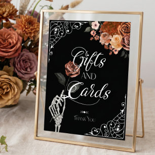 Affiche Cadeaux et Cartes de squelette de Rose aquarelle J