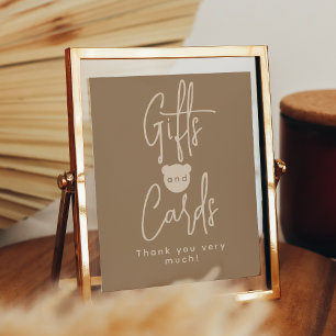 Affiche Cadeaux et cartes minimalistes simples Baby shower