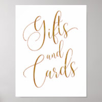 Cadeaux et Cartes Texte Script Pailleté Or