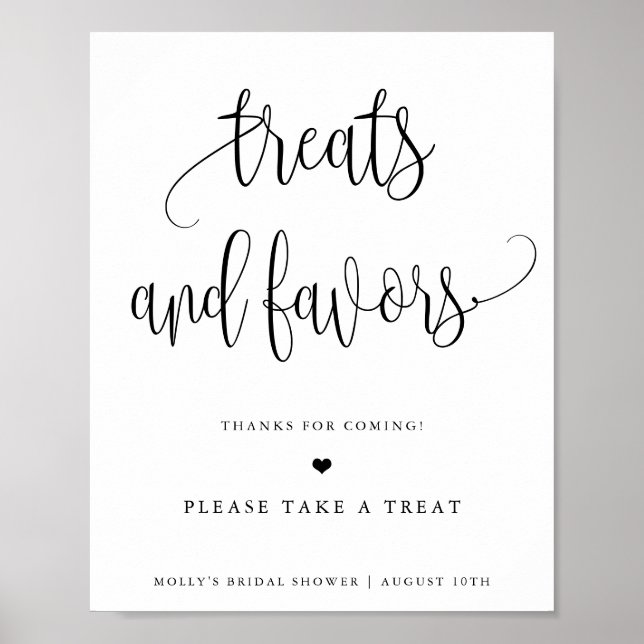 Affiche Cadeaux/Faveurs de calligraphie minimaliste person (Devant)