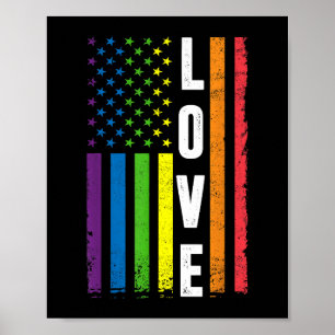 Affiche Cadeaux gay pride Hommes Femmes LGBT Arc-en-ciel D