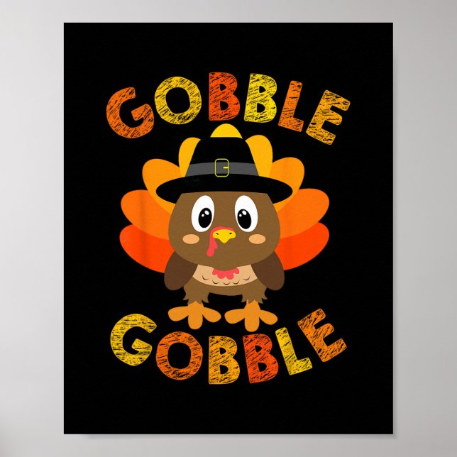Affiche Cadeaux Gobble Chemises de Thanksgiving Femmes Hom (Devant)