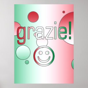 Affiche Cadeaux italiens : Le Merci/Grazie font face