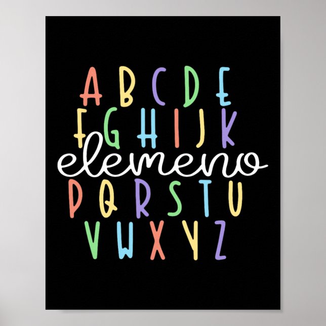Affiche Cadeaux mignons pour professeur de maternelle Abc  (Devant)