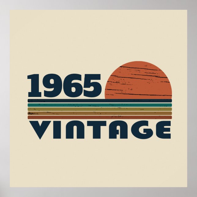 Affiche Cadeaux personnalisés soixante vintages 60e annive (Devant)