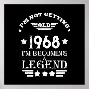 Affiche Cadeaux personnalisés vintage 55e anniversaire bla