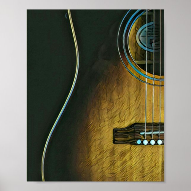 Affiche Cadeaux pour les amateurs de guitare (Devant)