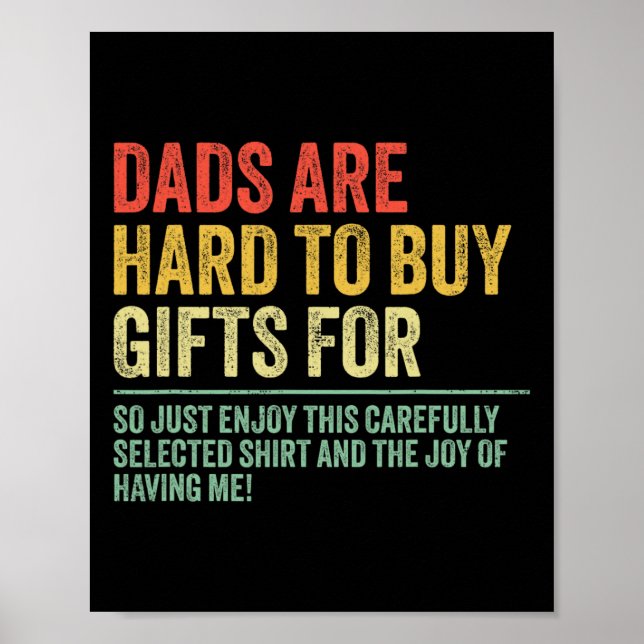 Affiche Cadeaux Pour Les Pères Qui Sont Difficiles À Achet (Devant)