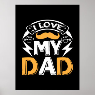 Affiche Cadeaux pour Papa   J'aime mon Papa