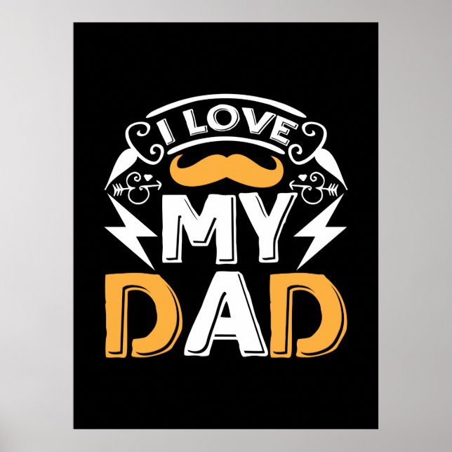 Affiche Cadeaux pour Papa | J'aime mon Papa (Devant)