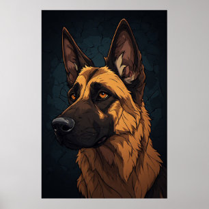 Affiche 🐕 Cadeaux pour propriétaires de Berger Allemand �