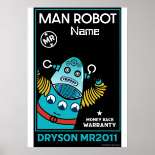 Affiche Cadeaux Robot Pour Anniversaire Ou Carré Mariage