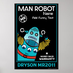 Affiche Cadeaux Robot Pour Anniversaire Ou Mariage