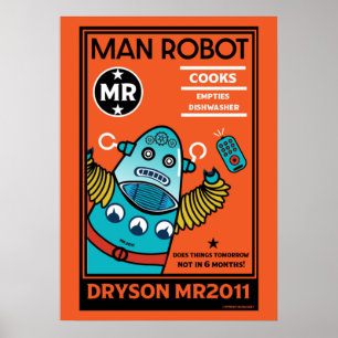 Affiche Cadeaux Robot Pour Anniversaire Ou Mariage