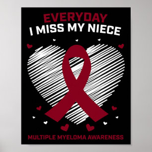 Affiche Cadeaux Sang Cancer Produits Niece Myeloma Multipl