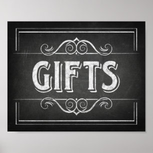 Affiche CADEAUX Style de calque Signe Imprimer