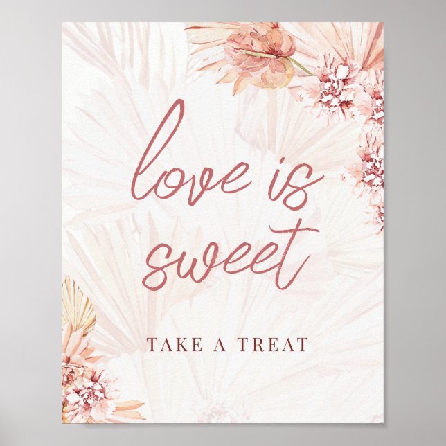 Affiche Cadeaux Veuillez en prendre un Mariage Bohème Beig (Devant)