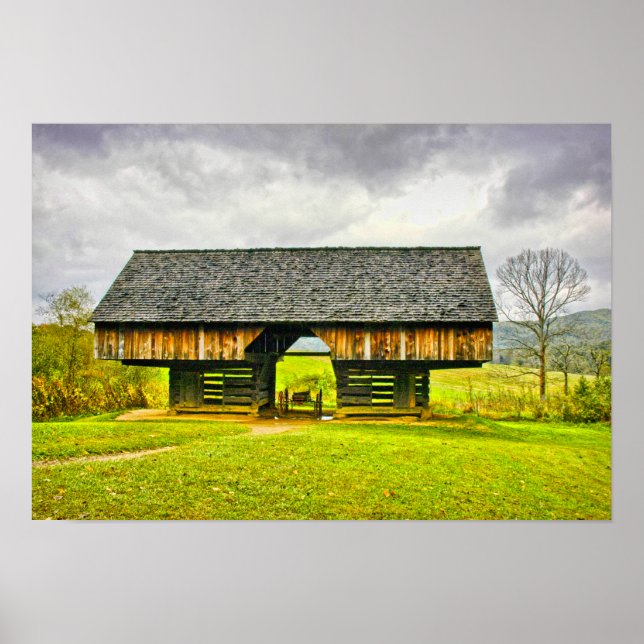Affiche Cades Cove Cantilever Grange au Tipton Place (Devant)