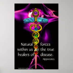Affiche CADEUÈRE EN OR, 7 CHAKRAS, ULTRA VIOLET Médical, Y