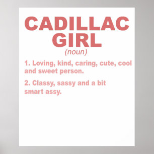 Affiche CADILLAC FILLE MI MICHIGAN Ville Amusante Accueil