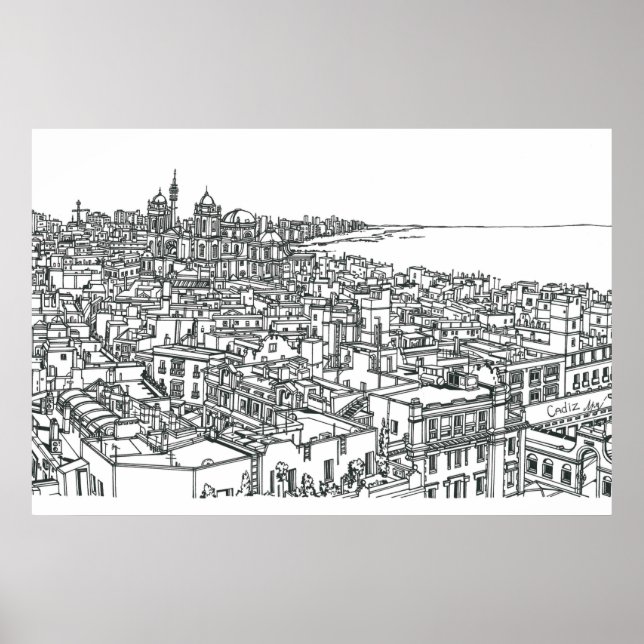 Affiche Cadix Espagne (Devant)