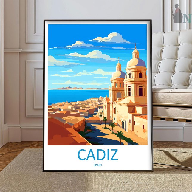 Affiche Cadiz Travel Print Wall Art Cadiz Wall Hanging Hom (Créateur téléchargé)