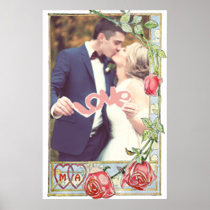 Affiche Cadre couple mariage personnalisé