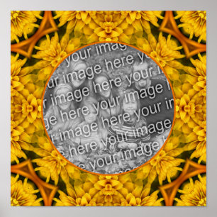 Affiche Cadre d'art Fleurs Abstraites Créez votre propre p