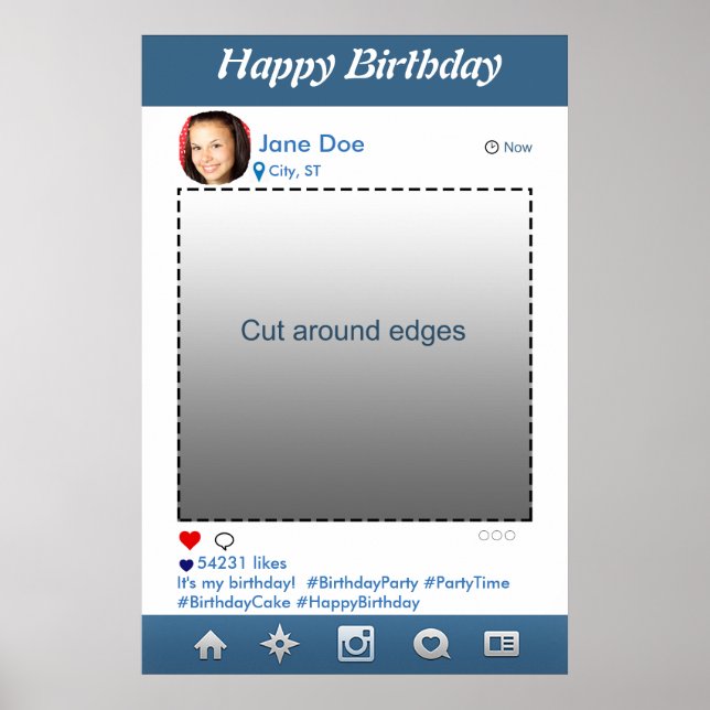 Affiche Cadre de accessoires pour fête Instagram PhotoBoot (Devant)