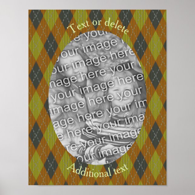 Affiche Cadre de conception de Jacquard Créez votre propre (Devant)