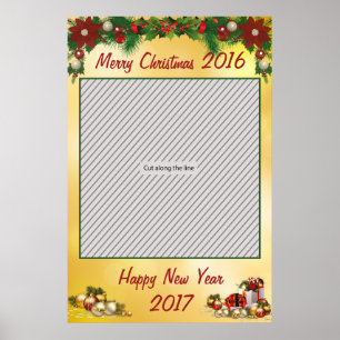 Affiche Cadre de fête de Noël pour Photobooth