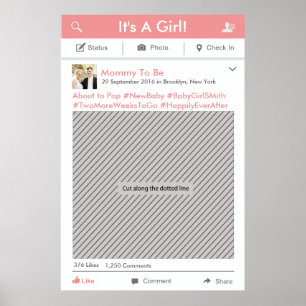 Affiche Cadre de fête pour photobooth de réseaux sociaux