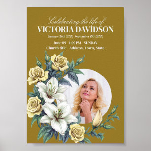 Affiche Cadre de fleurs de téléchargement instantané Média