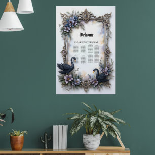 Affiche Cadre de mariage Black Swan – Amour gothique roman